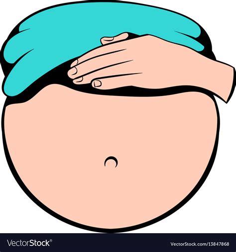 pregnant belly cartoon